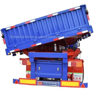 3 eixos de descarga lateral Semi-remolque de parede lateral de despejo de descarga de caminhão WS Indústria de transporte hidráulico