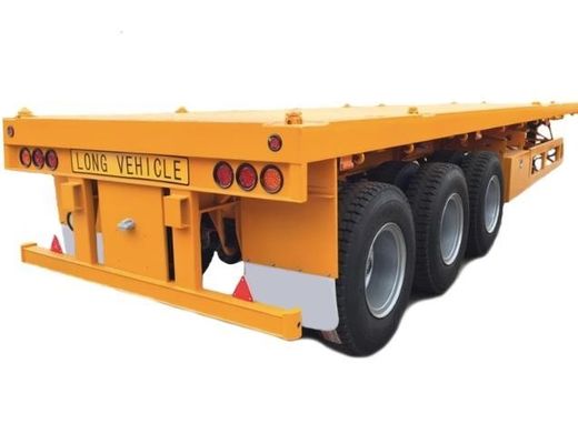 Trailers de caminhões de piso plano Container Semi-trailers de personalização 60/80 toneladas Máxima carga