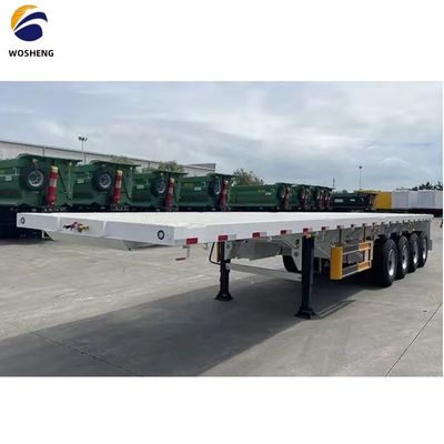 Reboque de caminhão 3 eixo 40 pés de pé semirreboque de piso com materiais de aço e 9.0-22.5 Rim