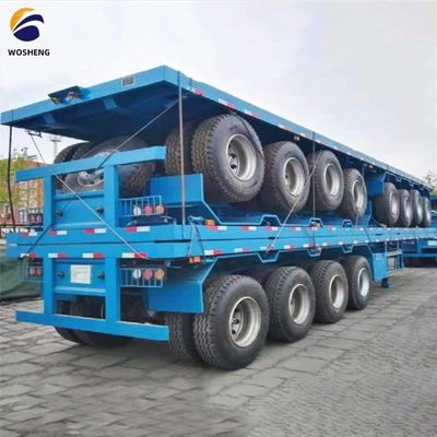Reboque de caminhão 3 eixo 40 pés de pé semirreboque de piso com materiais de aço e 9.0-22.5 Rim
