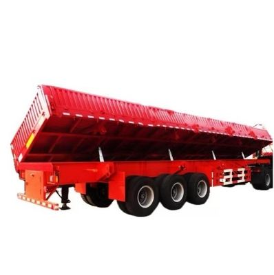 Venda direta Tri-Axle elevador hidráulico lateral tipper lado dump semi-reboque com design