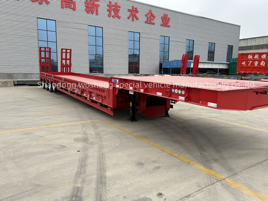 Semi-reboque direto de 4 eixos e 16 rodas de cama baixa com carga útil máxima de 30TON/60TON/80TON/100TON