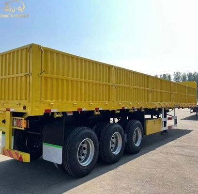 Aço 3 eixo 40ft 12,4m vedação Carga Semi-reboque Parede lateral caminhão reboque para carga a granel