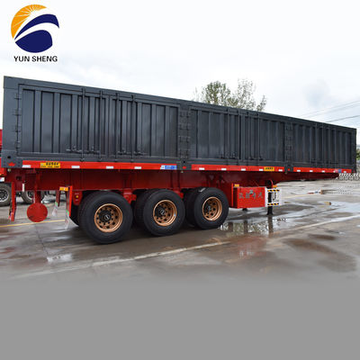WS Transporte de pedra durável 3 eixos 50 toneladas camião de descarga lateral semi-reboque para solução