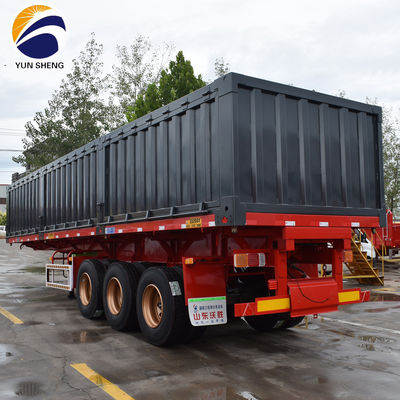 WS Transporte de pedra durável 3 eixos 50 toneladas camião de descarga lateral semi-reboque para solução