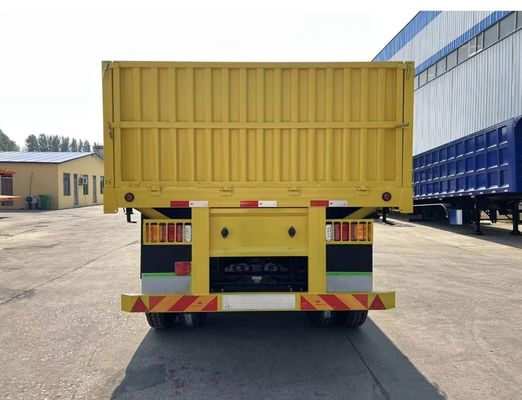 Suspensão mecânica 40 toneladas Tipo de reboque de carga de cerca de três eixos Semi-reboque lateral