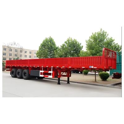 Cores personalizadas 3 eixo Semi Side Wall Fence Semi trailer com suspensão mecânica