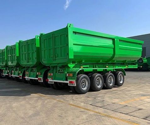 45Cbm 60Ton Dump Truck Trailers Trailers traseiros para transporte de grãos de areia
