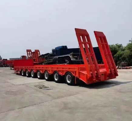 3 eixos de pescoço de ganso Lowboy Low Loader caminhão trailer para escavadeira Nós temos você coberto