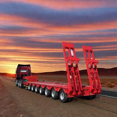 3 eixos de pescoço de ganso Lowboy Low Loader caminhão trailer para escavadeira Nós temos você coberto