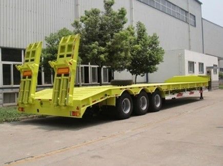 3 eixos de pescoço de ganso Lowboy Low Loader caminhão trailer para escavadeira Nós temos você coberto