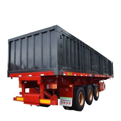 Semi-remolque de 3 eixos de queda lateral, despejo e descarga com trem de pouso de 28 toneladas e personalização