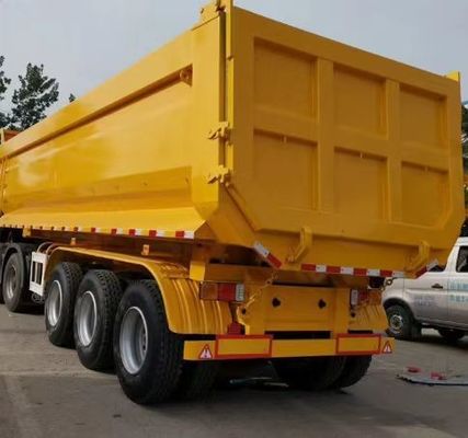 Q345B / T700 Semi-reboque hidráulico traseiro para transporte de areia