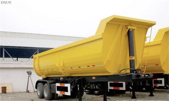 Q345B / T700 Semi-reboque hidráulico traseiro para transporte de areia