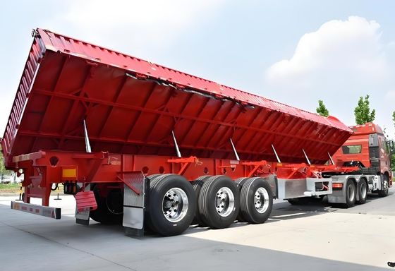 30 a 100 toneladas de carga útil semirreboque de inclinação lateral 13000x2550x2900 para camiões e cargas a granel