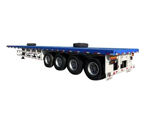 Carga máxima de Wosheng 30000 kg 3 eixo 4 eixo Container de aço cama plana semi-reboque