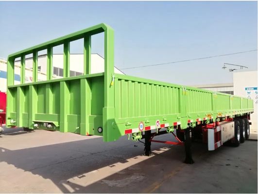 Semi-reboque de parede lateral personalizável com carga máxima para transporte de carga