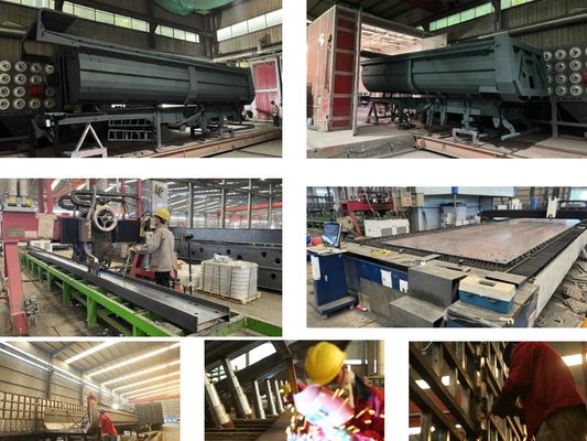Semi-reboque de parede lateral personalizável com carga máxima para transporte de carga