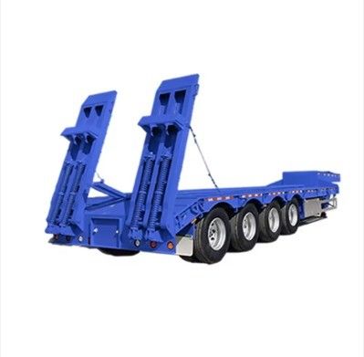 Suspensão aerodinâmica ou mecânica 3/4 eixo semi-reboque lowboy para transporte de escavadeiras