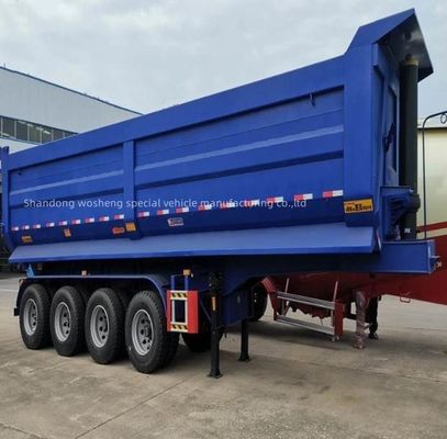Semi-reboque hidráulico traseiro de descarga de 28 t de engrenagem de aterragem de carga pesada tipo U para transporte de aço