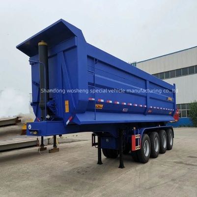 Semi-reboque hidráulico traseiro de descarga de 28 t de engrenagem de aterragem de carga pesada tipo U para transporte de aço