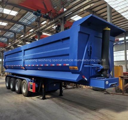 Semi-reboque hidráulico traseiro de descarga de 28 t de engrenagem de aterragem de carga pesada tipo U para transporte de aço