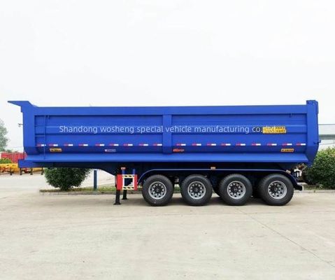 Semi-reboque hidráulico traseiro de descarga de 28 t de engrenagem de aterragem de carga pesada tipo U para transporte de aço