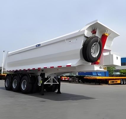 Semi-reboque acessível para 3 eixos 4 eixos inclinação traseira Dump Tipper Dump semi-reboque