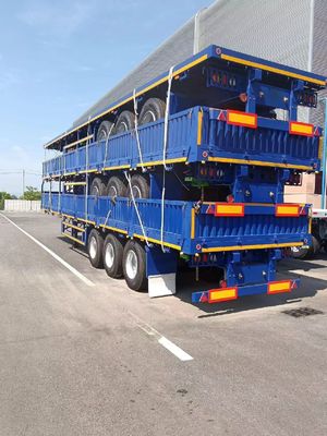 12.00R22.5 Cercas de três eixos, semi-camiões de transporte de mercadorias a granel, reboque lateral, semi-reboque de descarga
