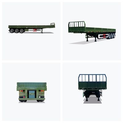 Customization High Utility Side Wall Cargo Trailer para caminhão Trailer Q345 Metal de aço