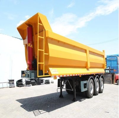 40 50 60 80 Ton U-Shape Construction Truck Trailer Back Load Unload Rear Dump Semi-Trailer