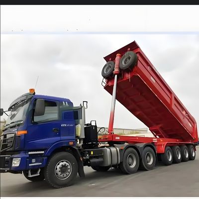 Wosheng 30-80 toneladas traseiro Semi-reboque de descarga com carga máxima 30000 kg e design tipo U