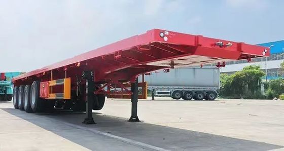 20-45 pés Container de transporte Utilização 2-4 eixo Flatbed Truck Trailer com Rim 9.0-22.5