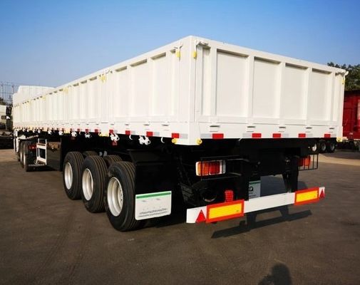 Semi-reboque de descarga lateral de 30-100 toneladas para transporte de carvão e areia Construção pesada