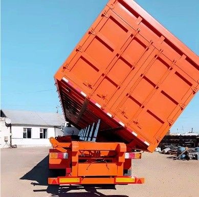 Dump tipper para reboque lateral de semi-reboque para transporte de areias de pedra e aço