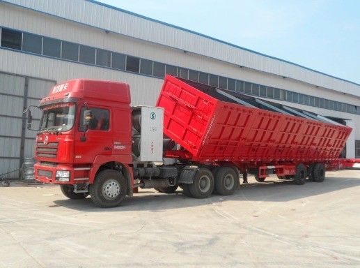 Dump tipper para reboque lateral de semi-reboque para transporte de areias de pedra e aço