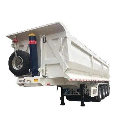Semi-reboque Wosheng Construção Reboque traseiro 3 eixos Tipper e reboque de caminhão