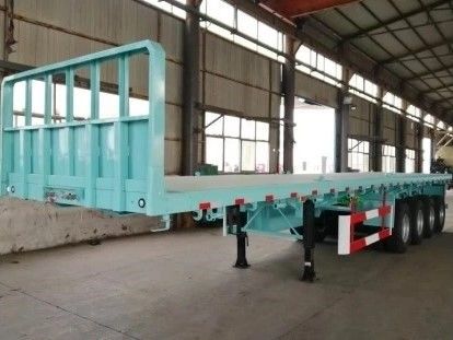 Semi-reboque de 4 eixos de suspensão mecânica para transporte de contêineres de 20 pés por 40 pés
