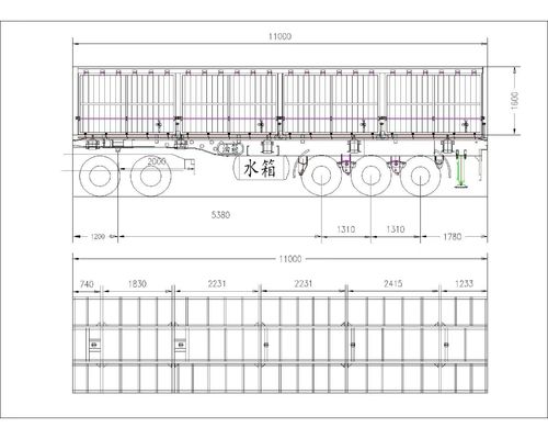 30-100 toneladas de carga útil máxima Container Semi-Carrier Trailer para transporte de carga pesada