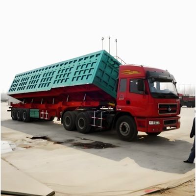 13000*2550*2900mm Elevador lateral Side Hydraulic Cylinder Dump Trailer para solicitação do cliente