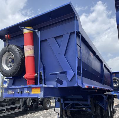 3 eixos Tare Peso 8,5 toneladas 30cbm 40-50 toneladas traseiro Semi-remolque para construção