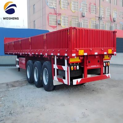 3 eixos 40 toneladas Tipo de vedação Cargo Flat Truck Truck Trailer Parede lateral Semi-trailer