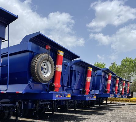 3 eixos Tare Peso 8,5 toneladas 30cbm 40-50 toneladas traseiro Semi-remolque para construção