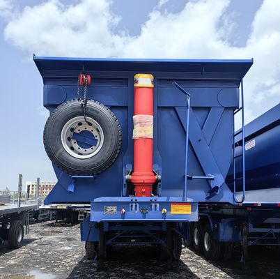 3 eixos Tare Peso 8,5 toneladas 30cbm 40-50 toneladas traseiro Semi-remolque para construção