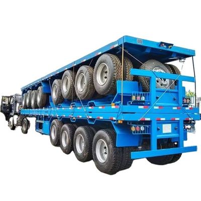 Reboque de cama plana de plataforma pesada com carga útil máxima de 30000 kg e feixe principal Q345b