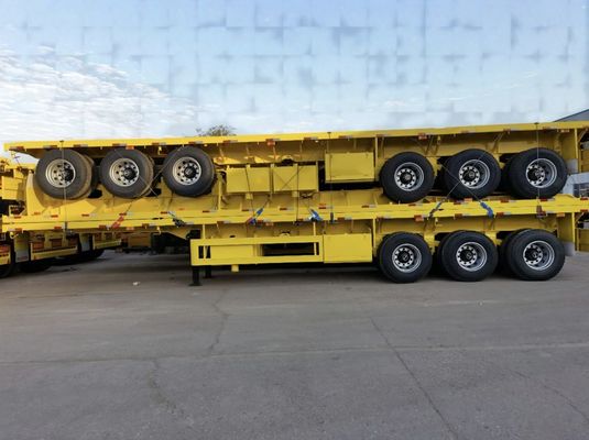 Reboque de cama plana de plataforma pesada com carga útil máxima de 30000 kg e feixe principal Q345b
