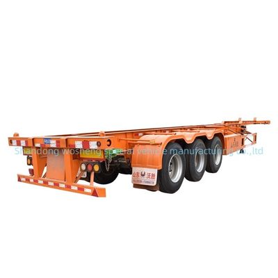 3 eixos Container Chassis Skeleton Semi Truck Trailer com JOST 3,5 &quot;90mm King Pin