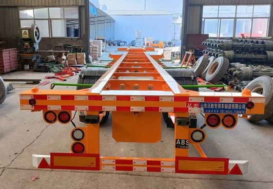 Semi-reboque de transporte de contêineres de 2 ou 3 eixos de 40 pés com JOST 2&quot; 50mm ou 3.5&quot; 90mm King Pin