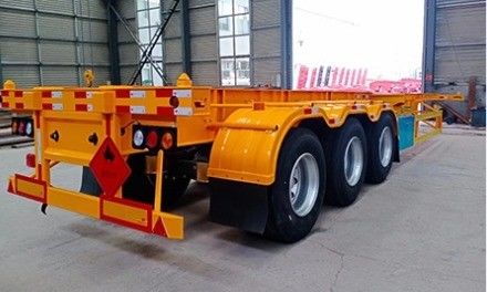 Semi-reboque de transporte de contêineres de 2 ou 3 eixos de 40 pés com JOST 2&quot; 50mm ou 3.5&quot; 90mm King Pin