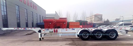 Wosheng 3 Axel 20FT 40FT Container Skeleton Semi-trailer para transporte de contêineres